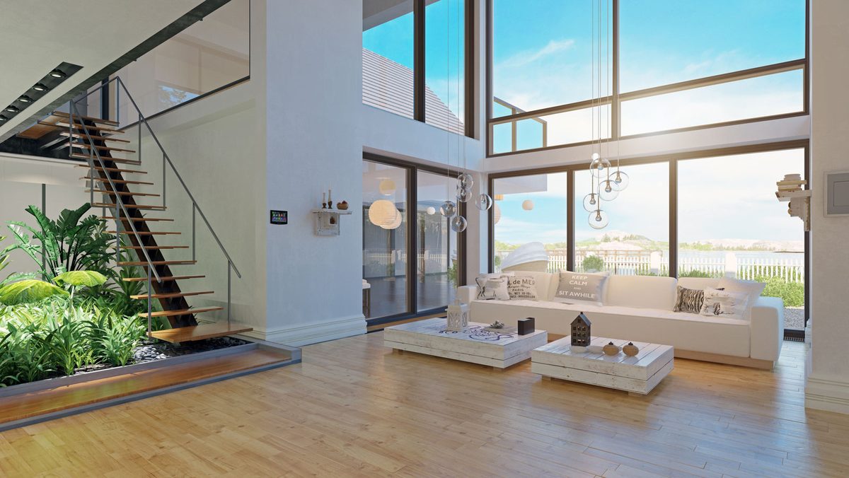 Living room of a house built by Vastus Ltd.